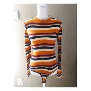 COLORFUL TURTLENECK ONE-PIECE